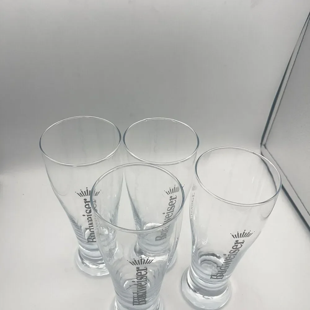 Budweiser 16.9 Pilsner Glass Set Of 4